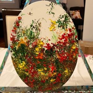 TODAY SALE ORIGINAL ACRYLIC FLORAL PAINTING